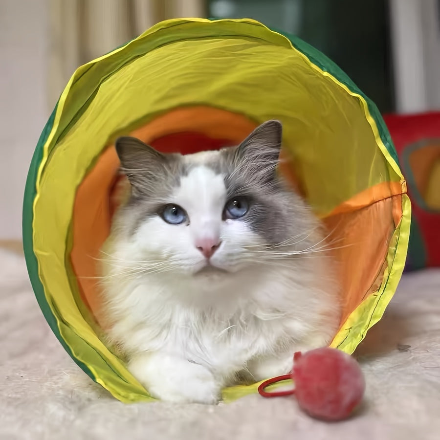 Foldable Cat Play Tunnel