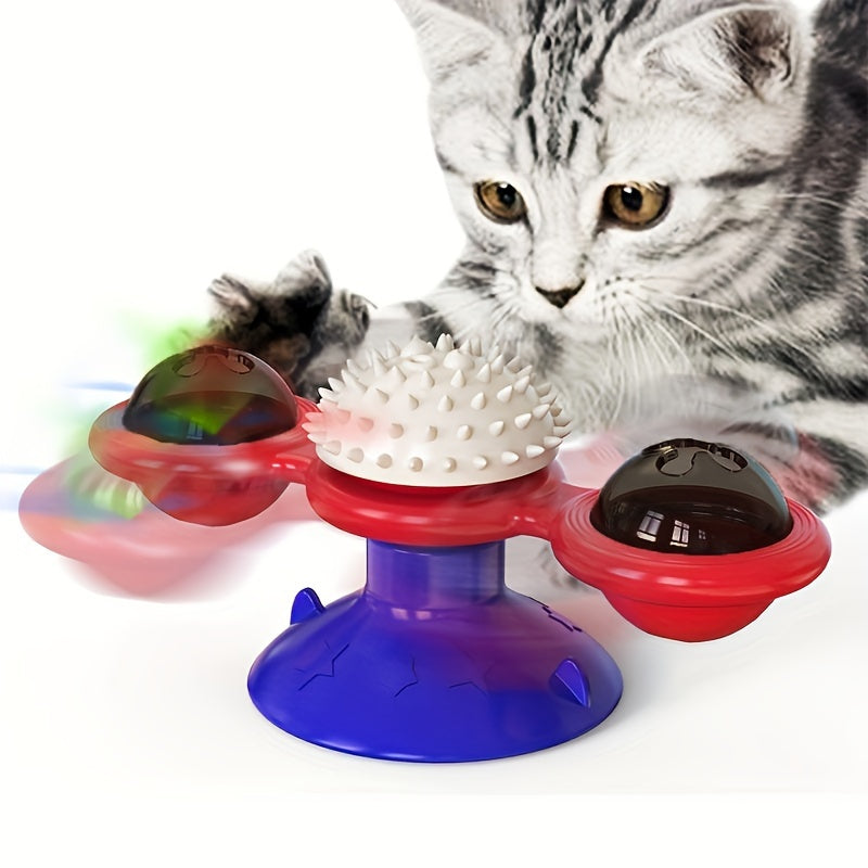 Interactive Windmill Cat Toy