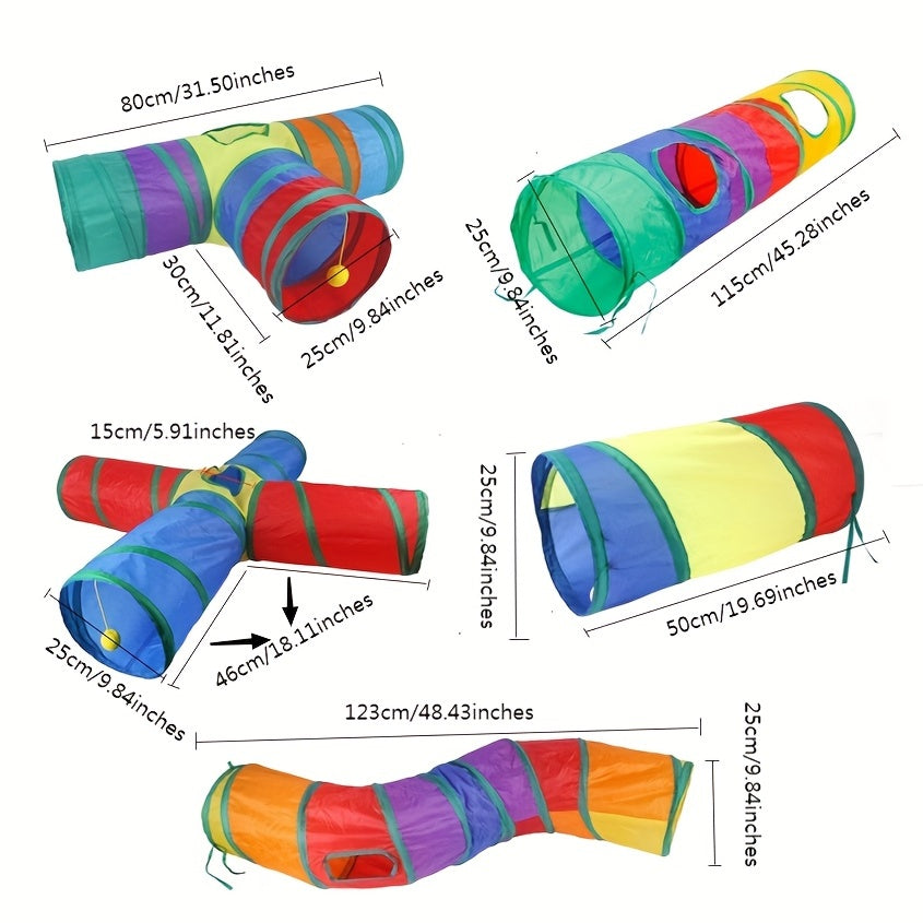 Foldable Cat Play Tunnel