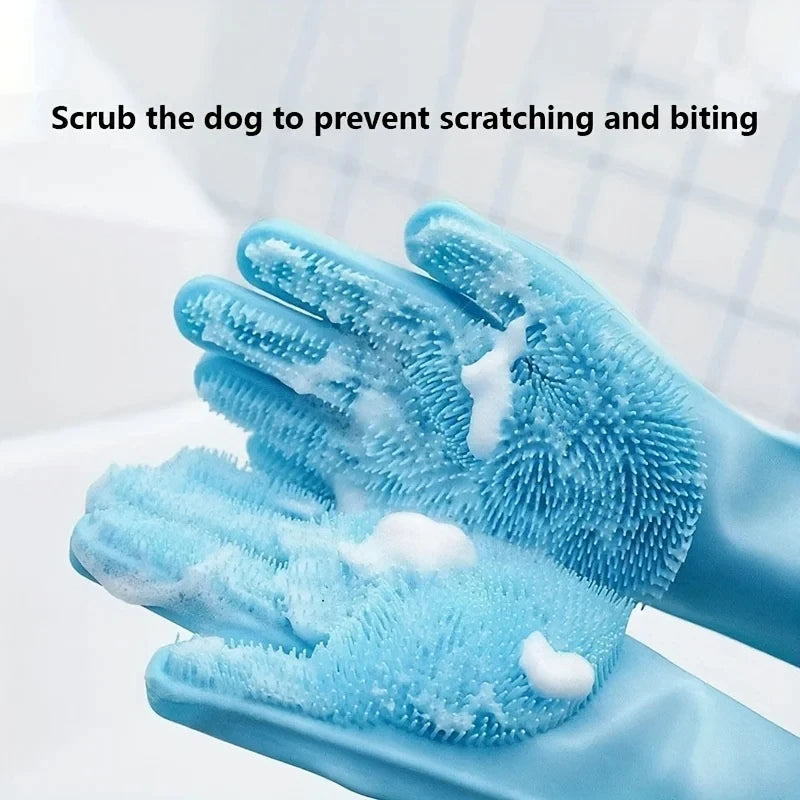 Multi-Use Pet Grooming Gloves