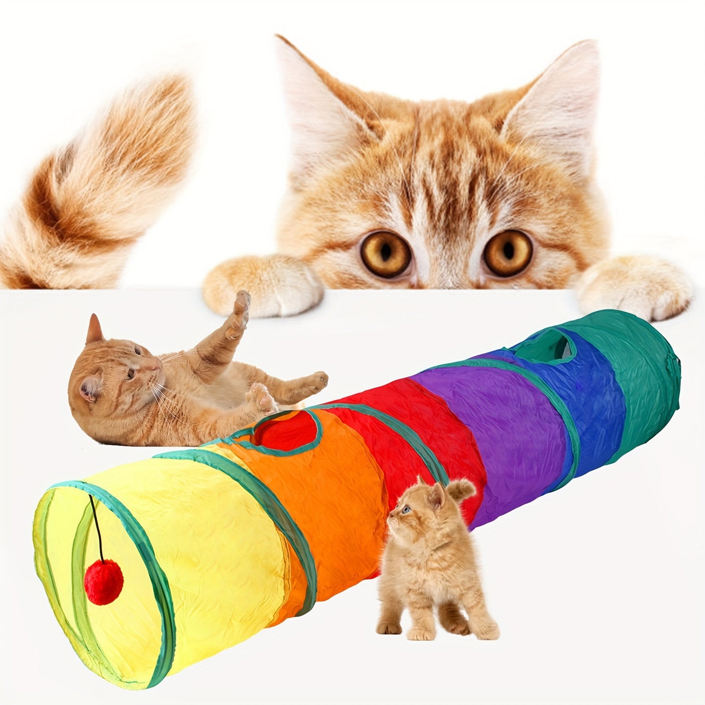 Foldable Cat Play Tunnel